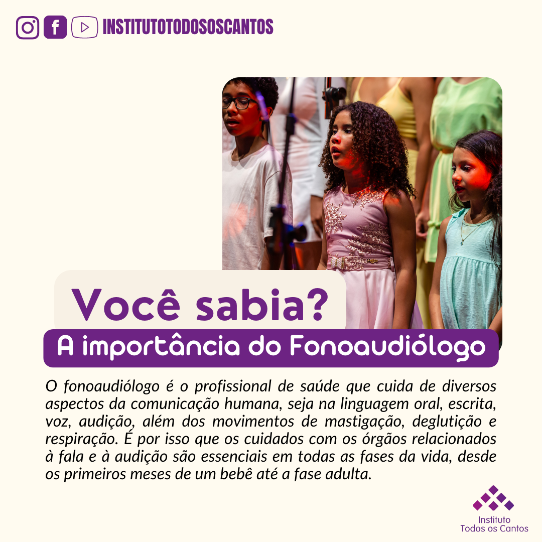 Você sabia A importância de Fonoaudiólogo Instituto Todos os Cantos